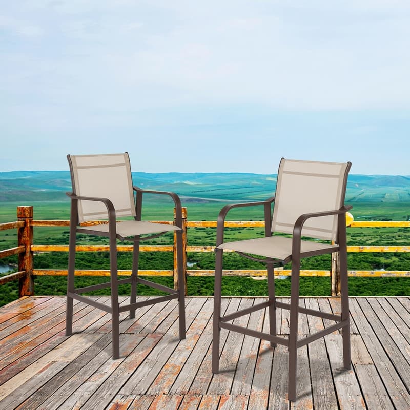 Patio 2-Piece Counter Height Bar Stools