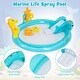 preview thumbnail 9 of 8, Gymax Inflatable Play Center w/Slide Seahorse-shaped Sprinkle for - Multi-colored