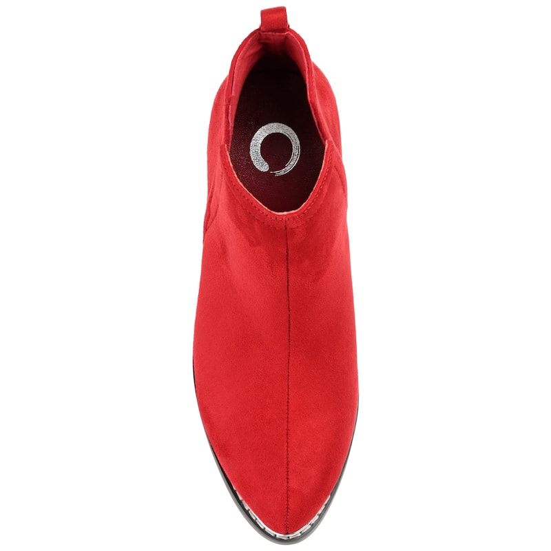 Journee Collection Women's Issla Pull On Stacked Heel Booties