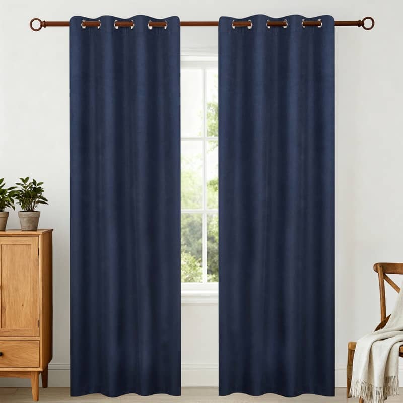Superior Neal 100% Blackout Grommet Curtains, Set of 2 Panels