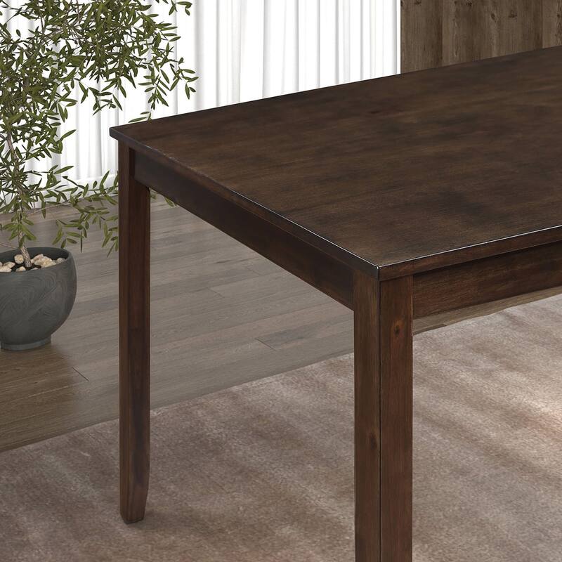 Farmhouse Dark Cherry Rectangular Wood 5-piece Dining Table Set