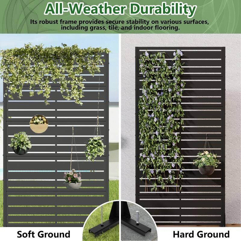 Outdoor Privacy Screen Metal Privacy Screen Panel Free Standing