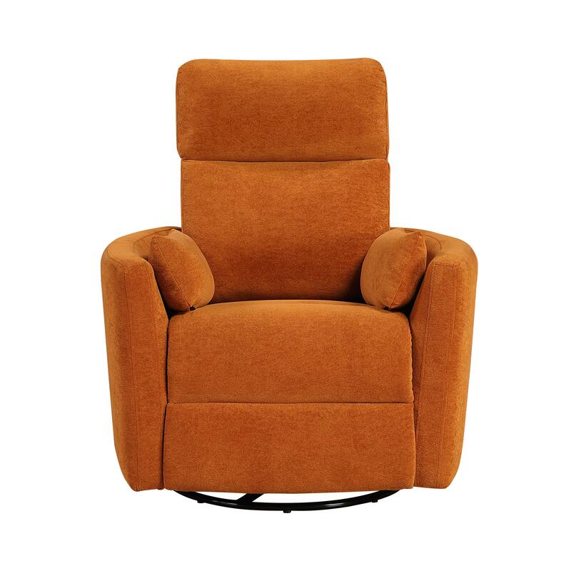 Fremont & Park Lennon 35" Microfiber Manual Swivel Glider Recliner - Removable Back