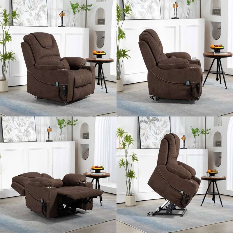 Upgraded Flagship Dual Motor Independent Control Oversized 180° Lay Flat Power Lift Recliner Chair