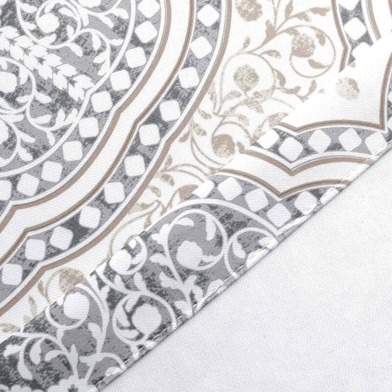 DriftAway Adrianne Pastel Damask Printed Window valance
