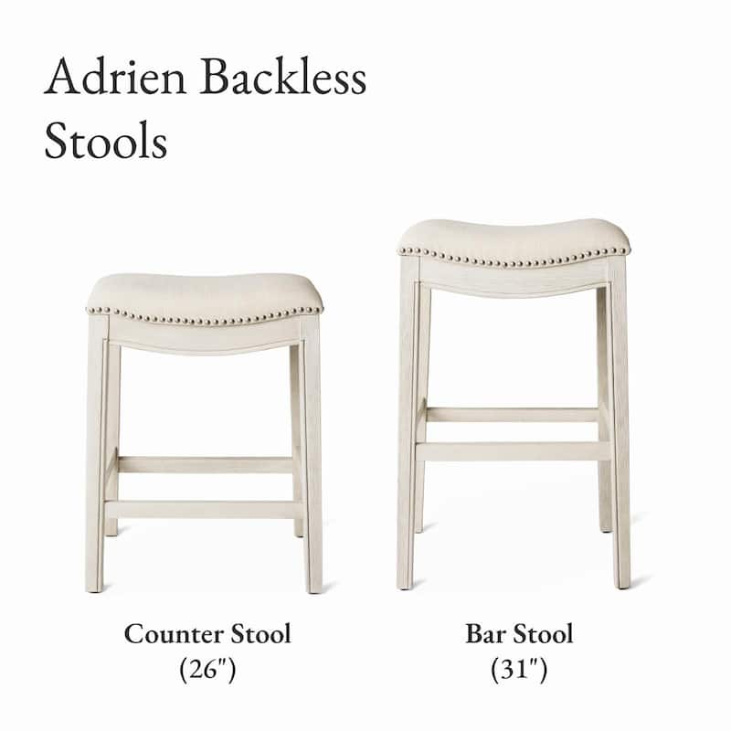 Maven Lane 26" Adrien Saddle Kitchen Counter Height Stool