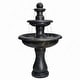 preview thumbnail 4 of 3, Outdoor Water Fountain High Tiers Round Fibre Reinforced Concrete Design for Home Garden Patio Yard Decor