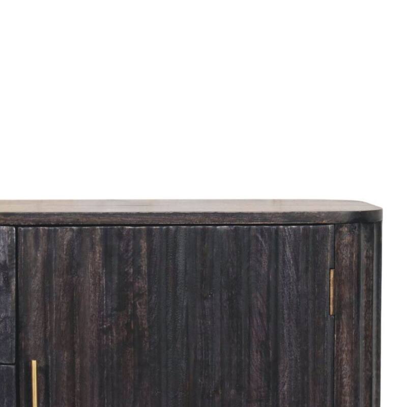 Artisan Furniture Solid Wood Savoy Sideboard, Black Ash, 2-Doors ,3-Drawers