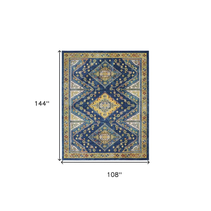Dubot Power Loomed Geometric Modern Low Pile Area Rug By HomeRoots - 144' X '108' X '0.25