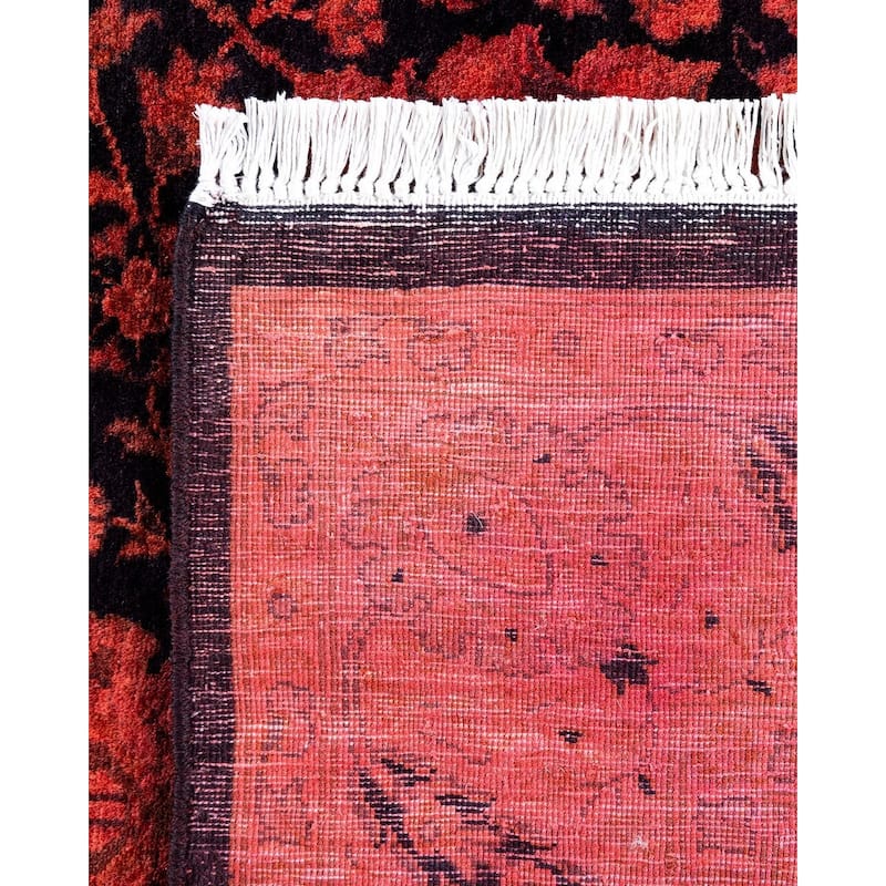 Contemporary Overdyed Wool Hand Knotted Runner - 3' 1" x 8' 3"