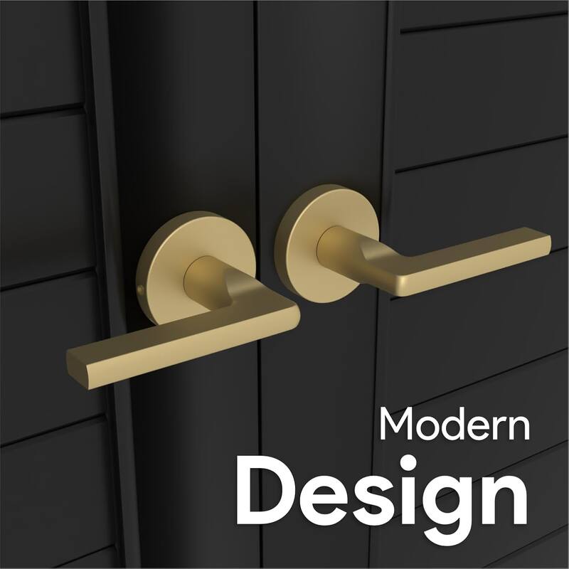 Mega Handles RALPH Round Dummy Door Lever for Closet and Hallway | Non-Turning Reversible Handing | Fits All Door Sizes