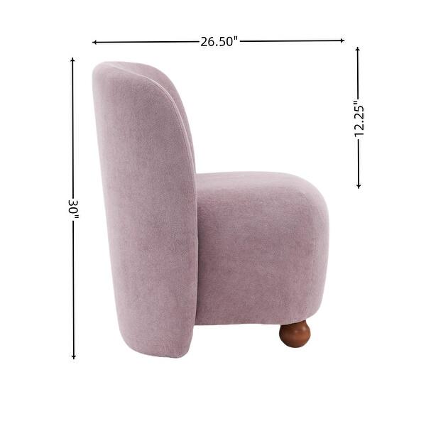 dimension image slide 2 of 8, Christopher Knight Home - Eliana Modern Teddy Fabric Accent Chair with Curved Backrest and Legs