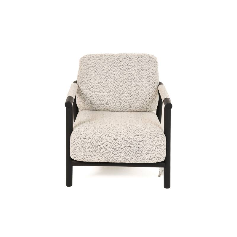 Modrest Balko Modern Grey Fabric & Black Accent Chair