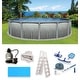 preview thumbnail 1 of 6, Martinique Round 52-in Deep 7-in Top Rail Metal Wall Swimming Pool Package