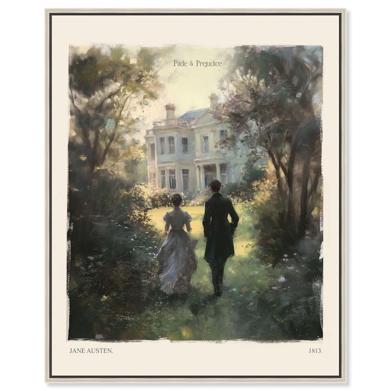 Pride and Prejudice Scene Canvas by Art Remedy - Silver - 16" x 20"
