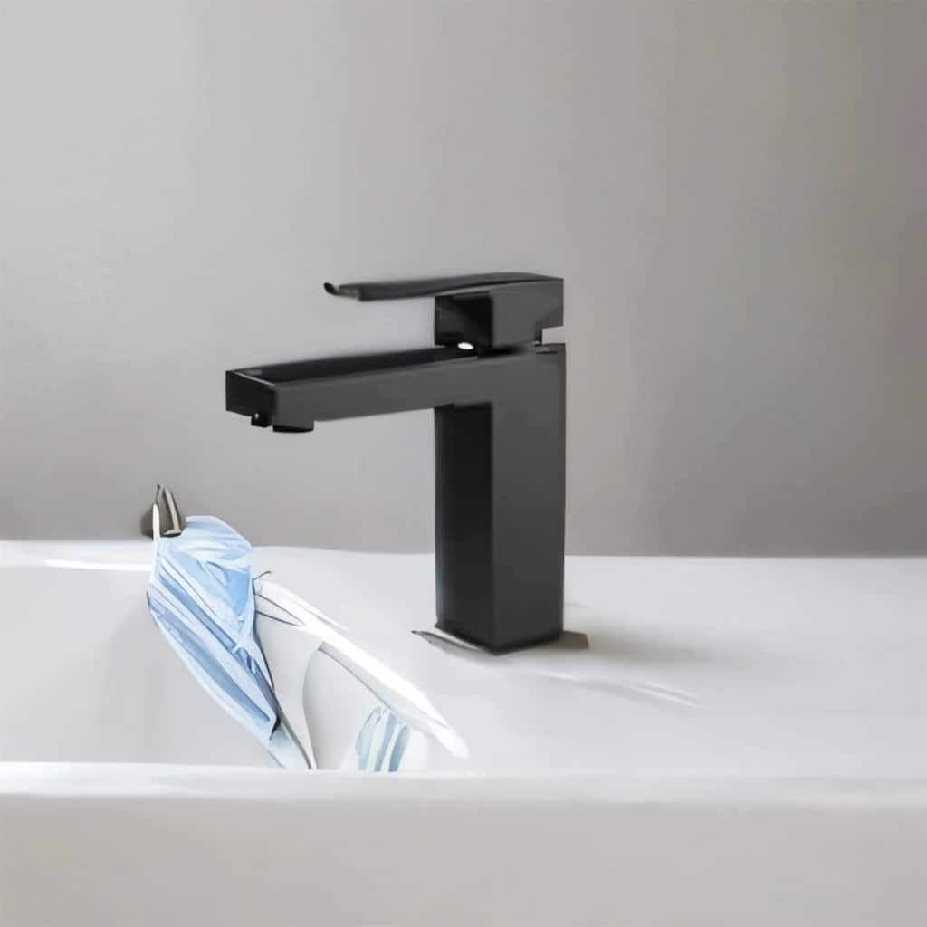 Bathroom Faucet with Single Handle, Pop-Up Drain & Hoses - Solid Brass
