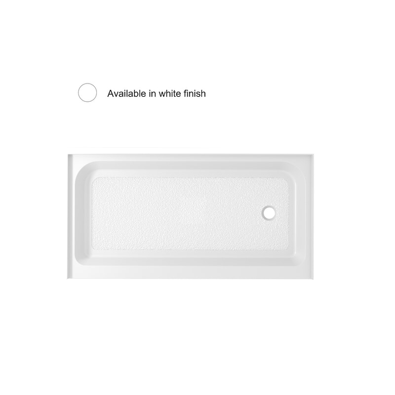 Indigo Home 60x32 inch Single Threshold Shower Tray Right Drain in White