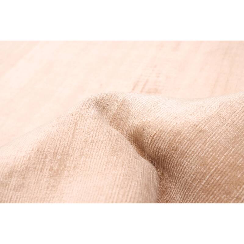 ECARPETGALLERY Hand Loomed Kashkuli Gabbeh Beige Viscose Rug - 6'8 x 7'10