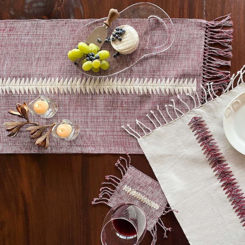 Novica Handmade Homey Elegance Cotton Table Runner