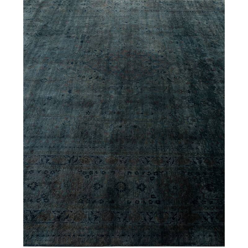 Overdyed One-of-a-Kind Hand-Knotted Area Rug - Black - 8' 0" x 10' 2"