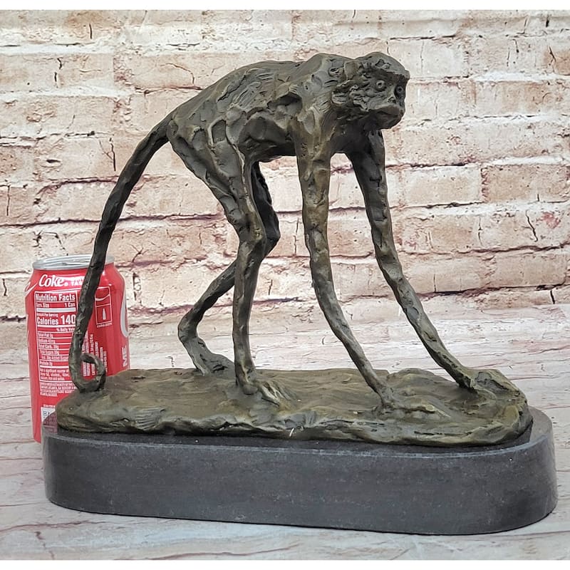 Abstract Modern Art Artwork Ape Monkey Animal Bronze Sculpture Marble Decor Sale