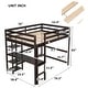 preview thumbnail 41 of 91, Modern Solid Wood Loft Bed with Built-in Desk, Safety Ladder