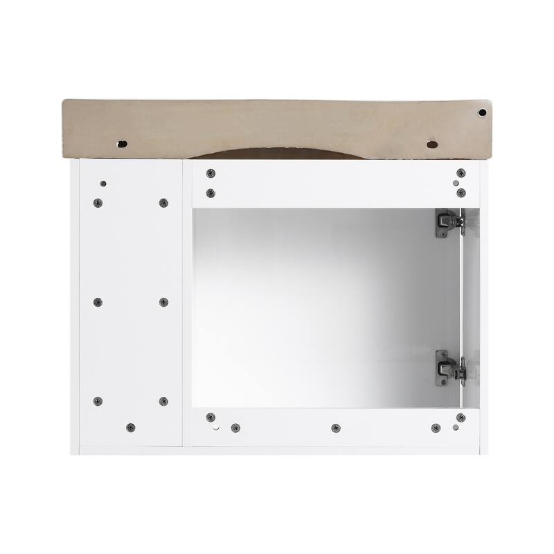 Bathroom Vanity With Sink In 24/28 Inch, Floating Bathroom Vanity With Soft Close Door