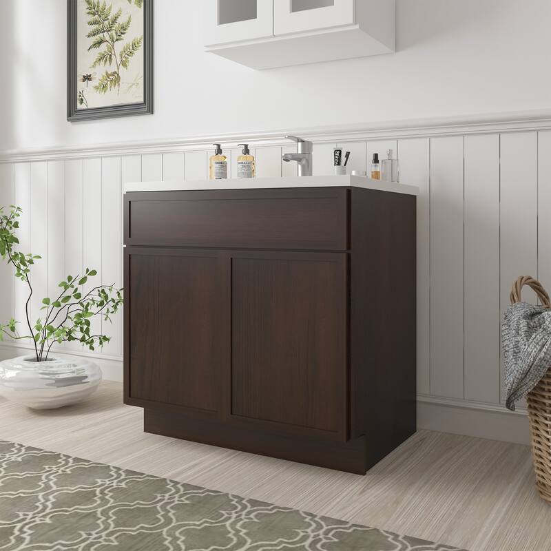 Vanity Art 30" Freestanding Single Base Storage Cabinet with Soft Close Doors