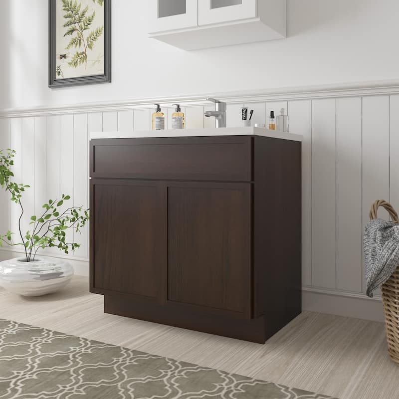 Vanity Art 36" Freestanding Single Base Storage Cabinet with Soft Close Doors