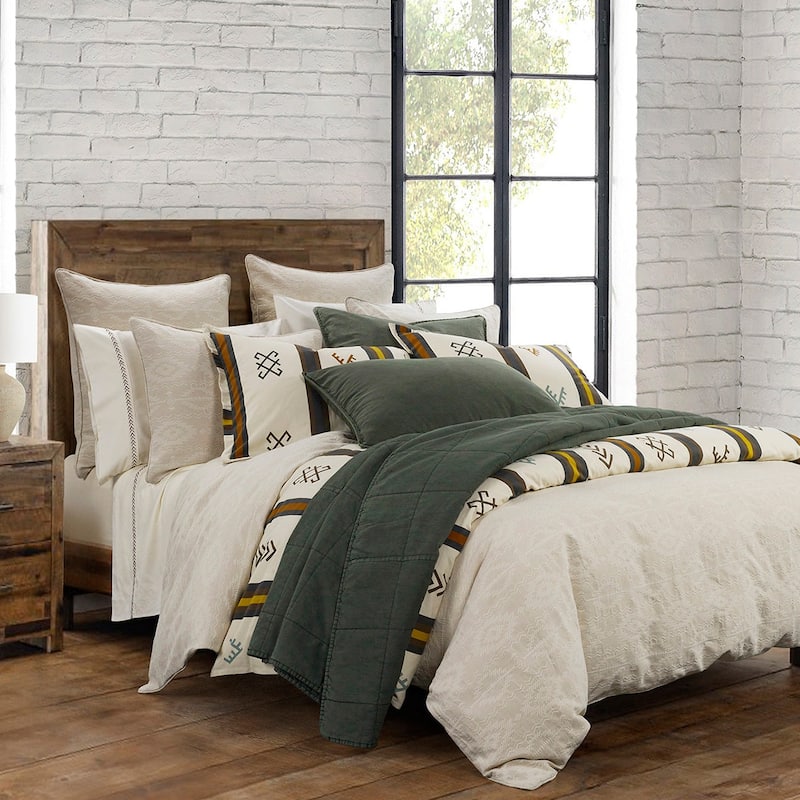 HiEnd Accents Toluca Canvas Euro Sham, 27"x27"