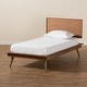 preview thumbnail 8 of 8, Karine Mid-Century Walnut Brown Finished Wood Twin Size Platform Bed