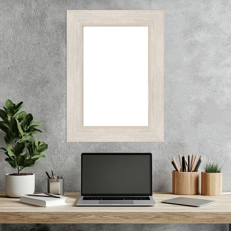Amanti Art Hardwood Chocolate Framed Dry Erase Magnetic Board