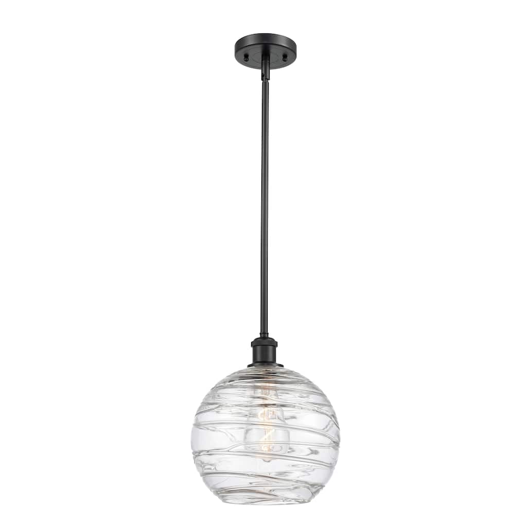 Innovations Lighting Athens Deco Swirl - 1 Light 10" Stem Hung Mini Pendant