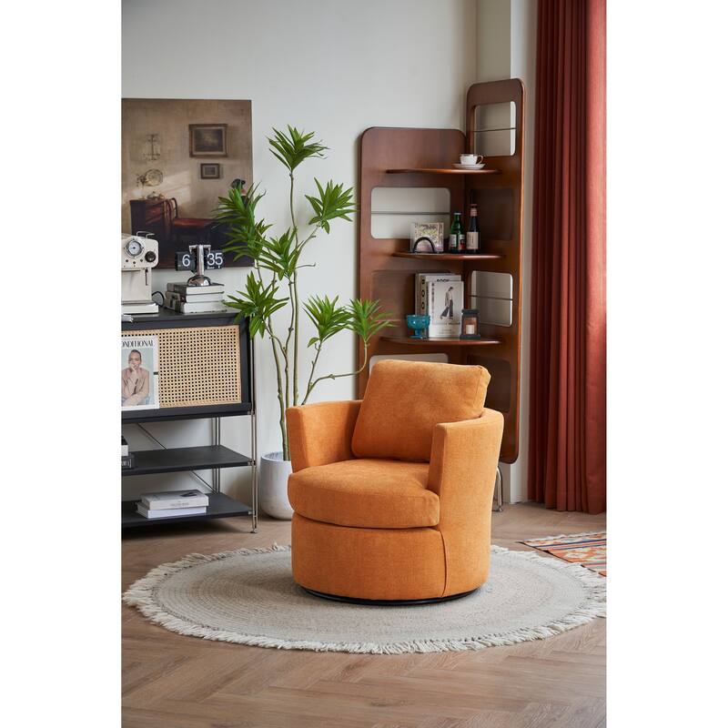 29.5" Polyester Swivel Arm Chair