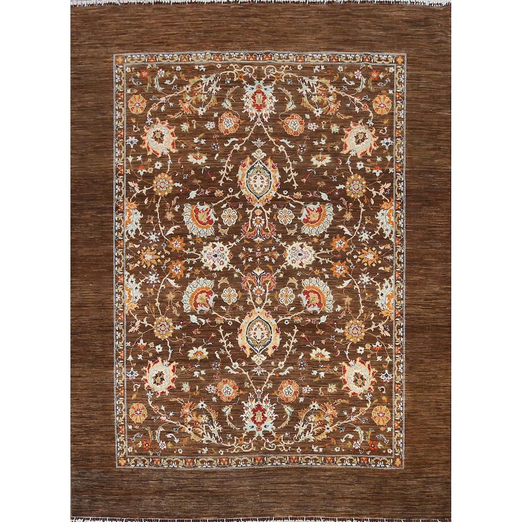 Traditional Vegetable Dye Ziegler Oriental Wool Area Rug Hand-knotted - 8'2" x 9'9"