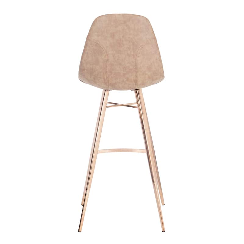 SAFAVIEH Utako -29 Inch Brown/ Copper Bar Stool - 18.5" x 20" x 43" - 19Wx19Dx43H