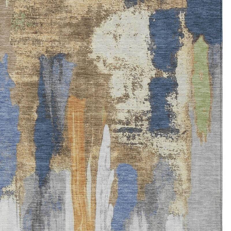 HomeRoots Abstract Transitional Rectangle Outdoor Rug