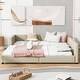 preview thumbnail 11 of 16, Queen Size & Twin XL Size Upholstered Platform Bed, Mother & Child Bed, PU Leather, Gray