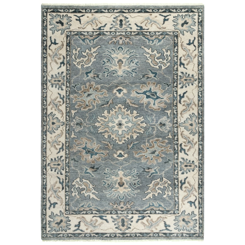 Alora Decor Mila Grey Oriental Hand-tufted Wool Blend Rug