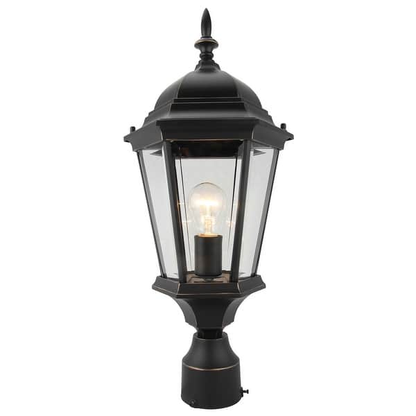 slide 2 of 5, 1 Light Outdoor Post Lantern in Imperial Black