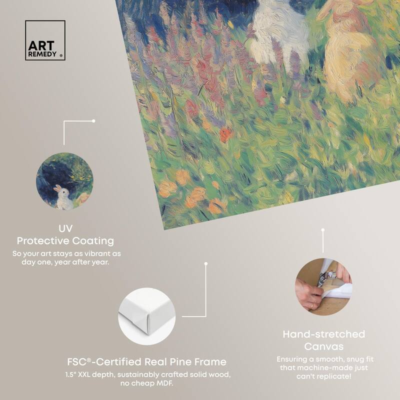 Quiet Gardeners Canvas by Art Remedy, Gallery Wrapped