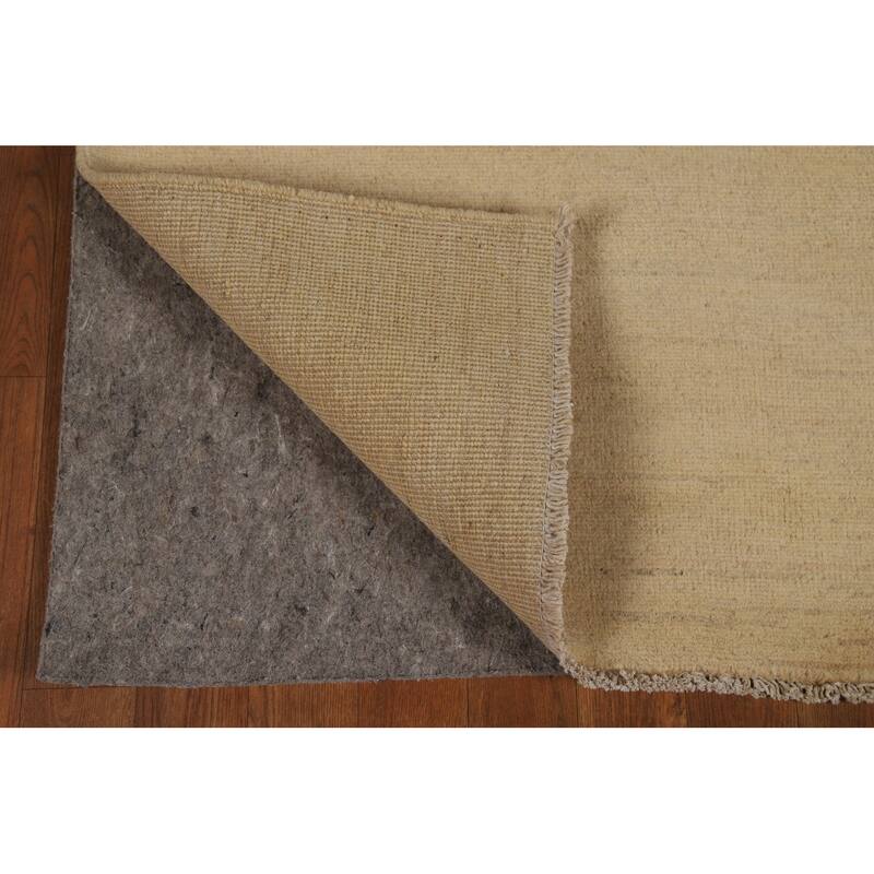 Solid Gabbeh Modern Runner Rug Handmade Wool Carpet - 2'9"x 9'8"