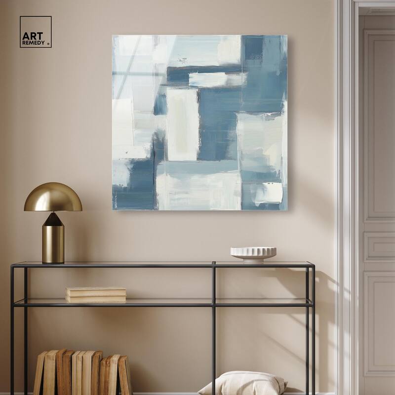 Deconstructed Blue III Acrylic by Art Remedy, Ready to Hang