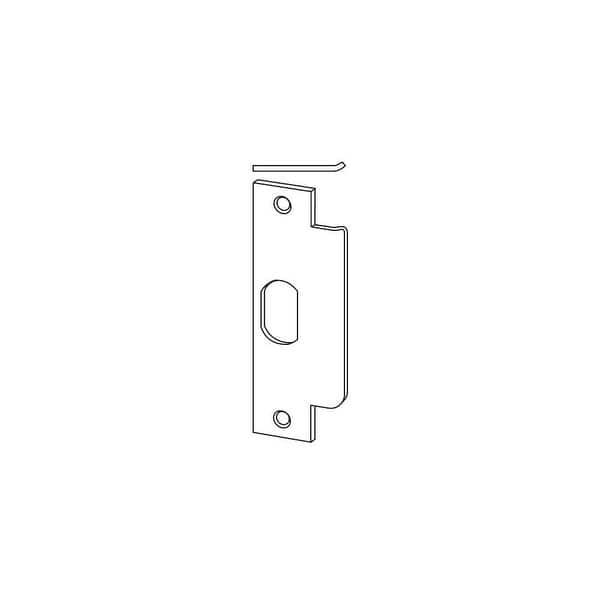 slide 1 of 1, Schlage 4-7/8 Inch Tall Curved Extended Lip Strike Plate