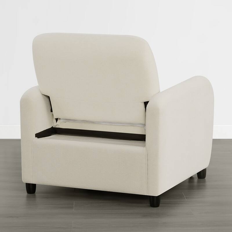 Spruce & Spring Modern Pull-Out Accent Chair Bed with Adjustable Backrest & Space-Saving Design