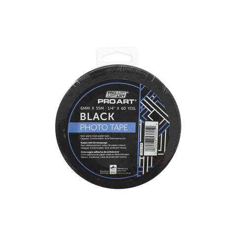 Pro Art Photo Tape 1/4"x60yd Black - Medium