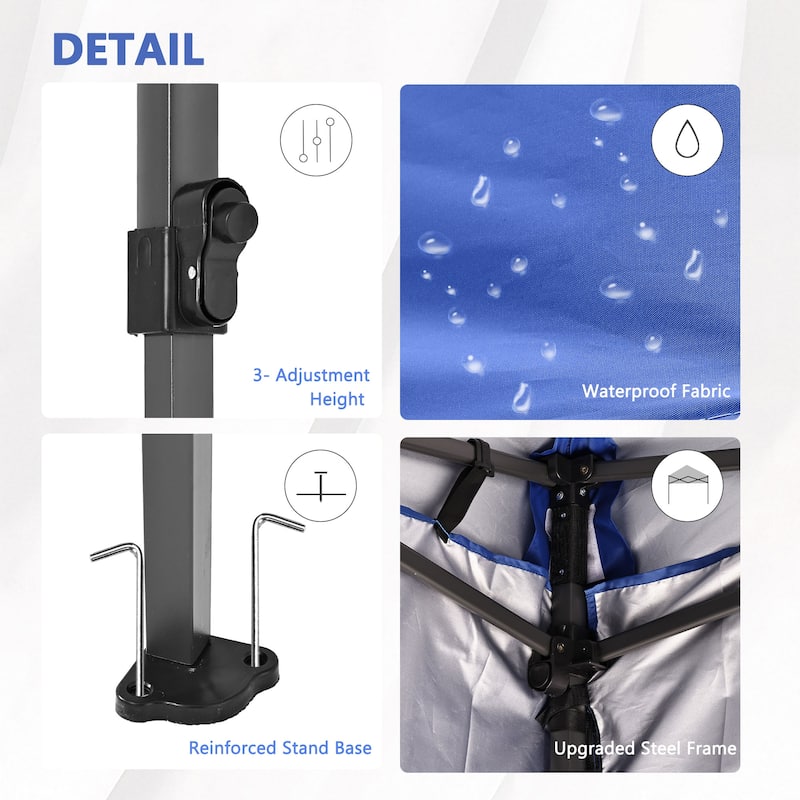 Ainfox 10x20Ft Pop up Canopy Tent Party Heavy Duty Instant Gazebo with 4 Removable Sidewalls