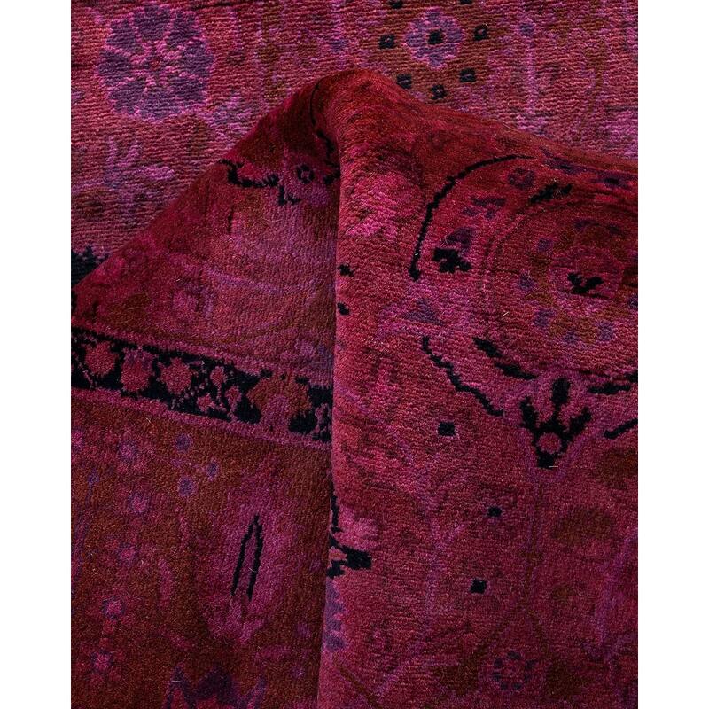 Fine Vibrance, One-of-a-Kind Hand-Knotted Runner Rug - Pink, 2' 7" x 14' 4" - 2' 7" x 14' 4"