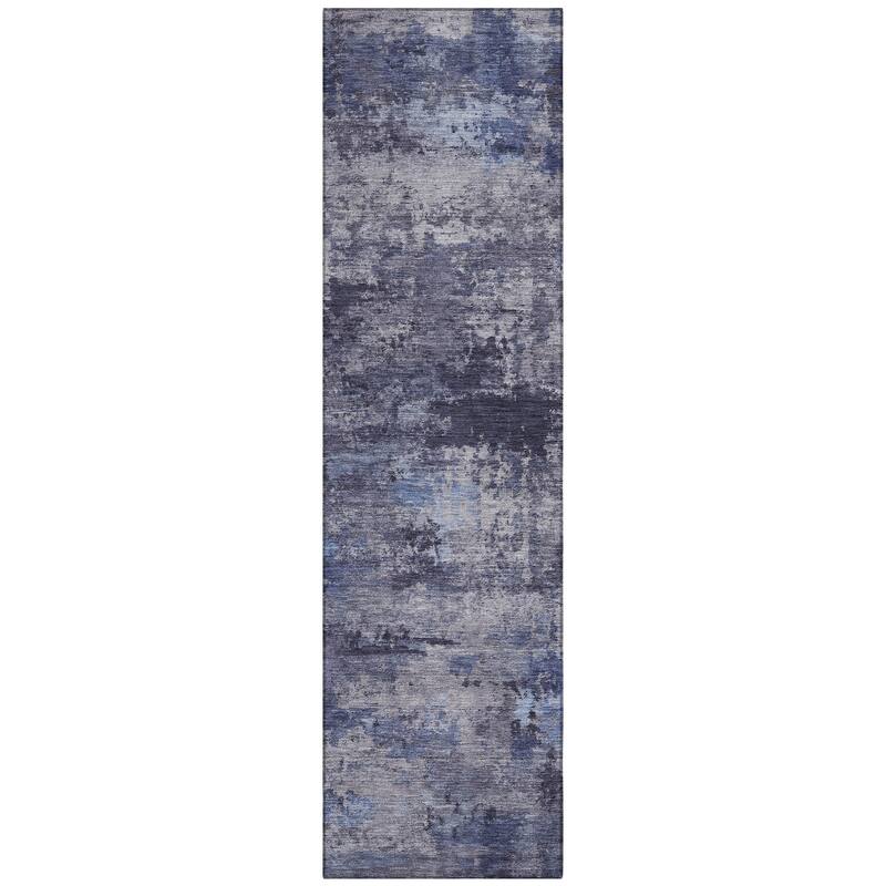 Machine Washable Indoor/ Outdoor Modern Solid Chantille Rug