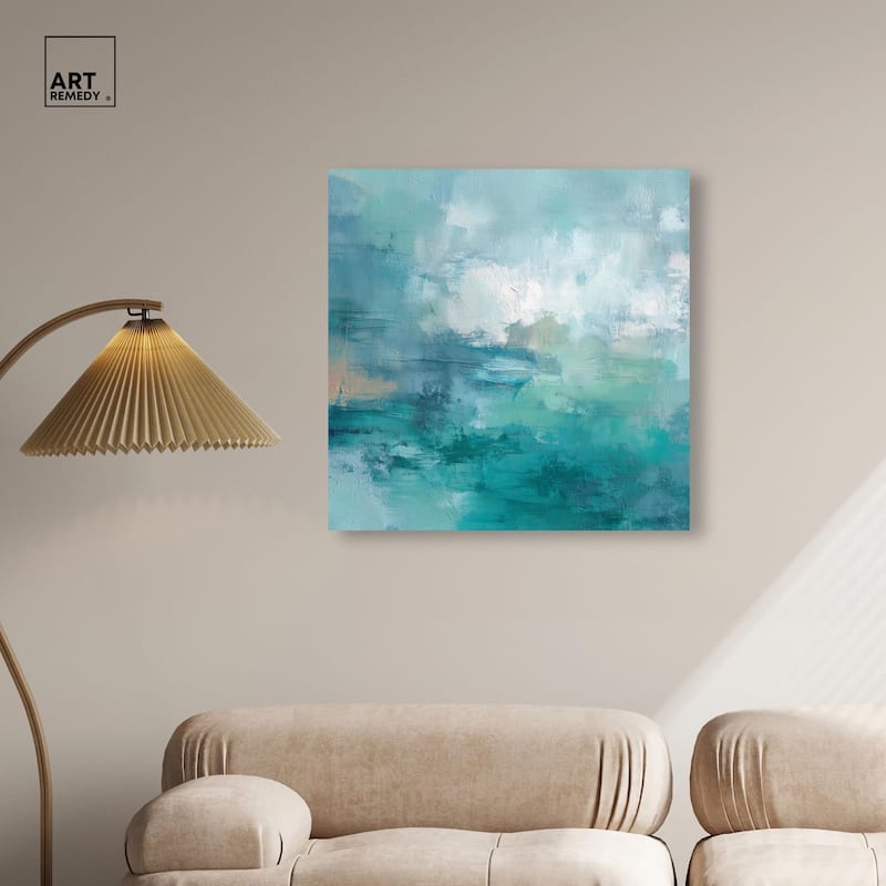 Green Blue II Canvas by Art Remedy, Gallery Wrapped